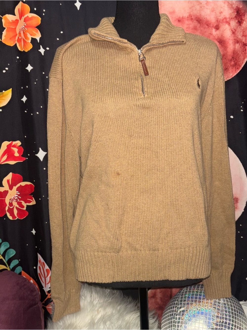 Ralph Lauren Men’s Zip-Neck Pullover Sweater